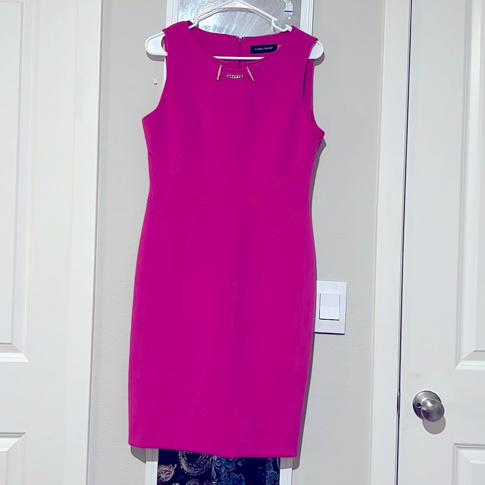 Beautiful Fuchsia form fitting Ivanka Trump Dress